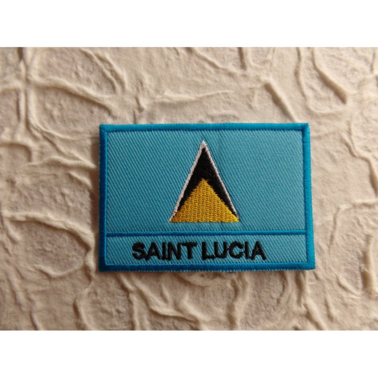 Ecusson drapeau Sainte Lucie