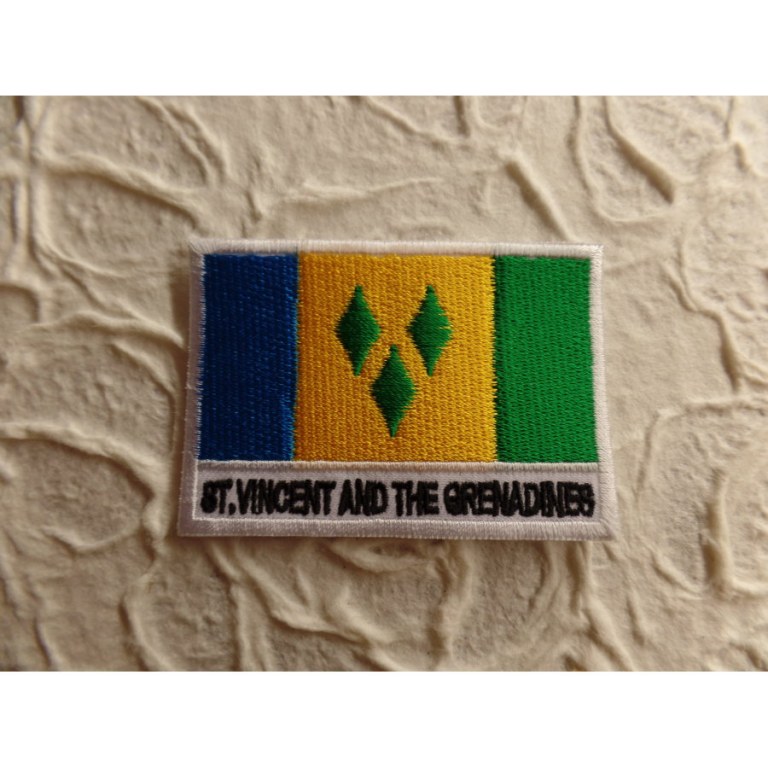 Ecusson drapeau St Vincent et les Grenadines