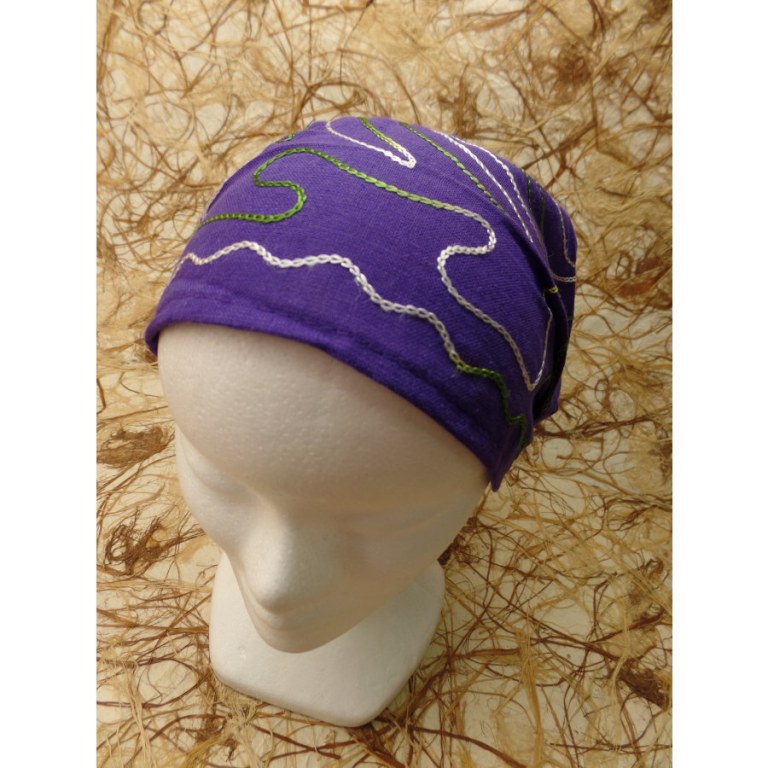 Bandeau/fichu violet sun