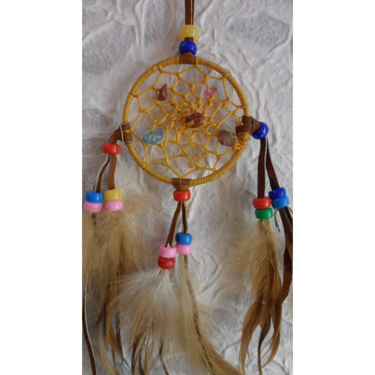 Mini dreamcatcher jaune ne'ti