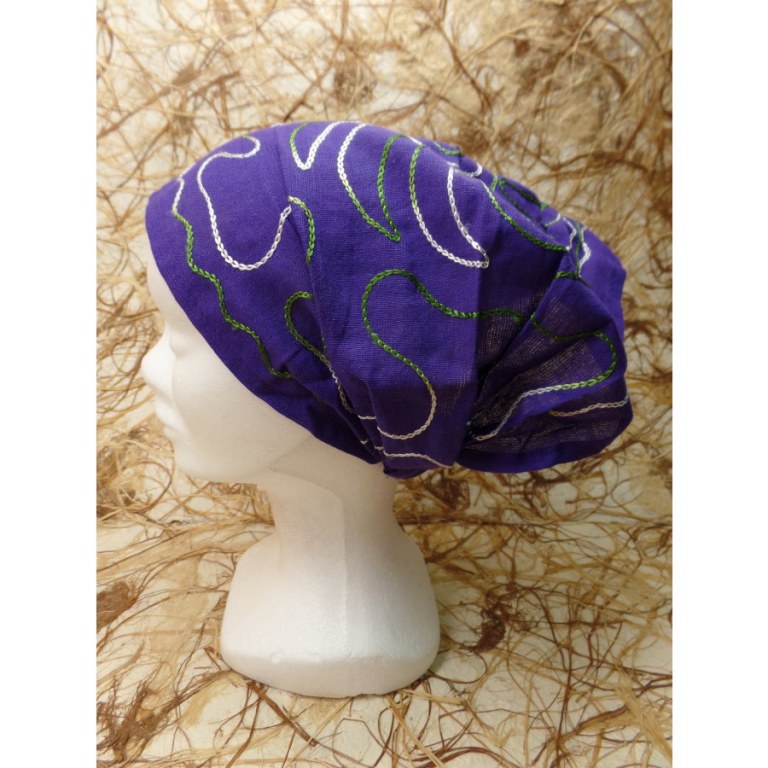 Bandeau/fichu violet sun