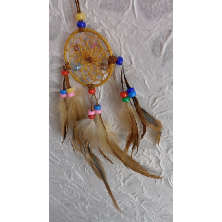 Mini dreamcatcher jaune ne'ti