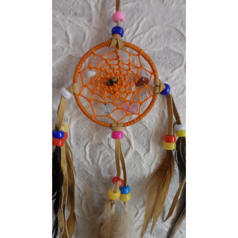 Mini dreamcatcher orange ne'ti