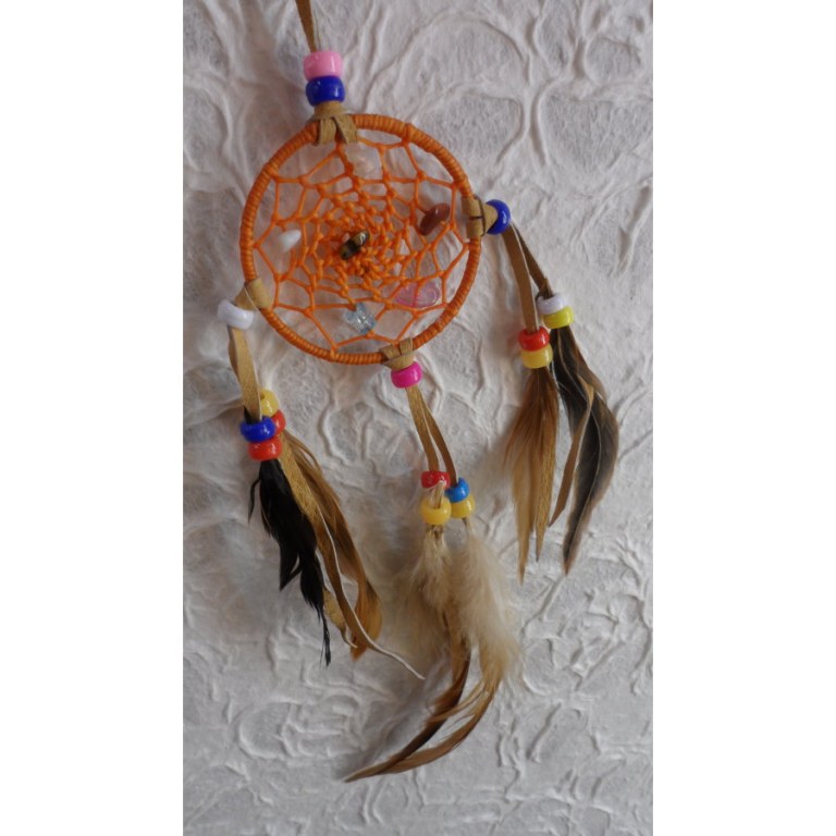 Mini dreamcatcher orange ne'ti