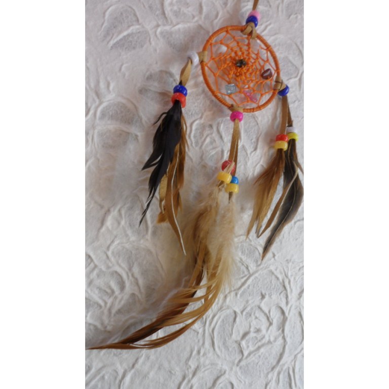 Mini dreamcatcher orange ne'ti