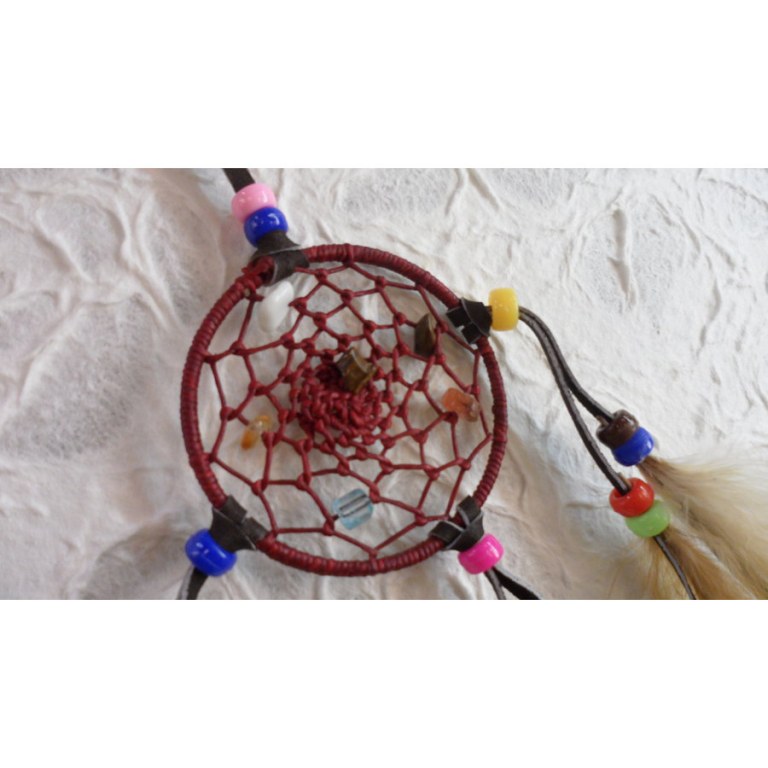 Mini dreamcatcher bordeaux ne'ti