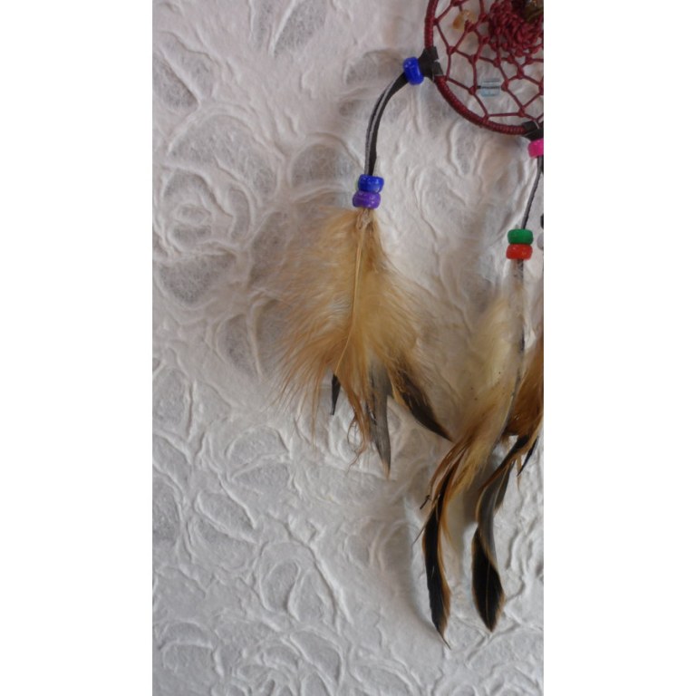 Mini dreamcatcher bordeaux ne'ti