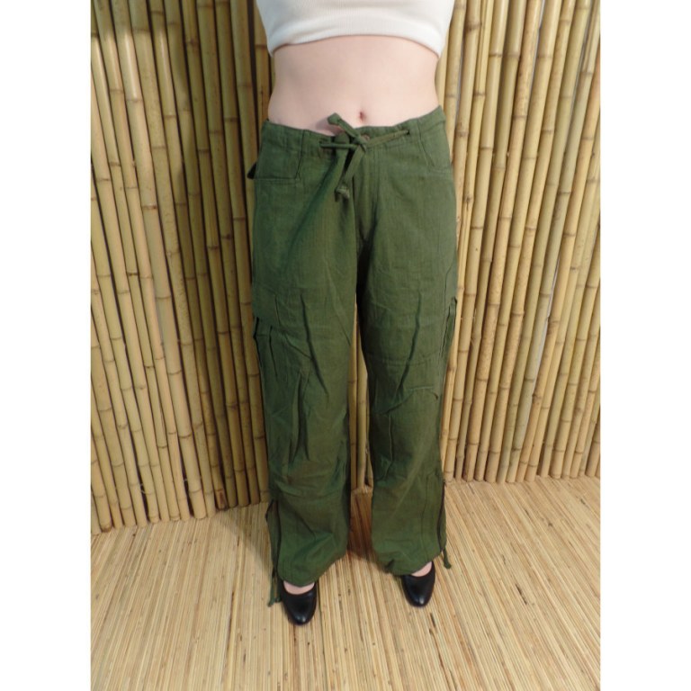 Pantalon zippy kaki