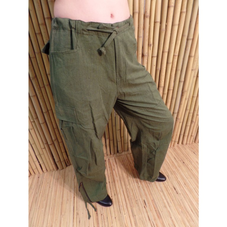 Pantalon zippy kaki