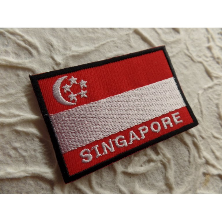 Ecusson drapeau Singapour