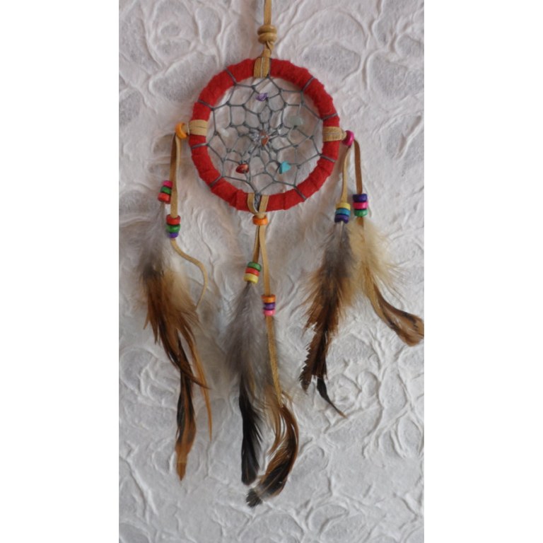 Petit dreamcatcher rouge yaki