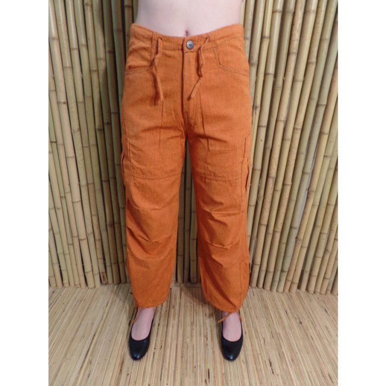 Pantalon zippy rouille