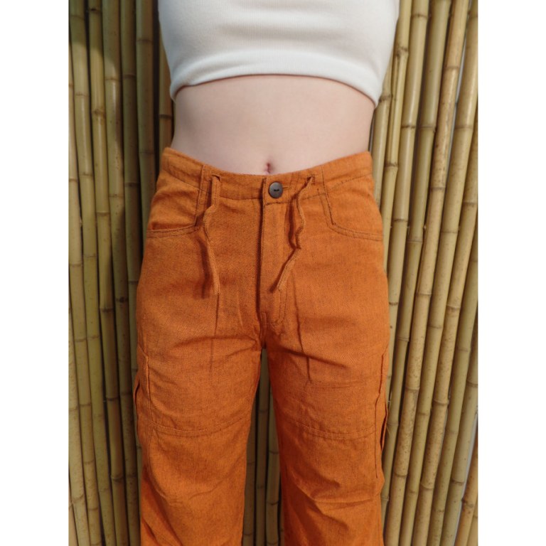 Pantalon zippy rouille