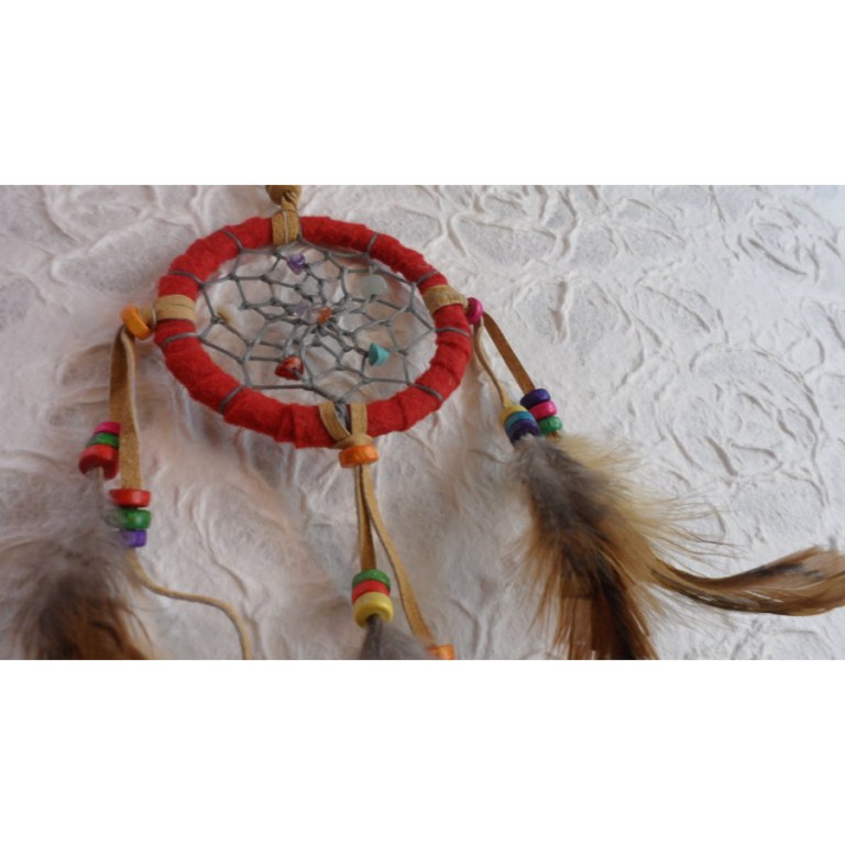 Petit dreamcatcher rouge yaki