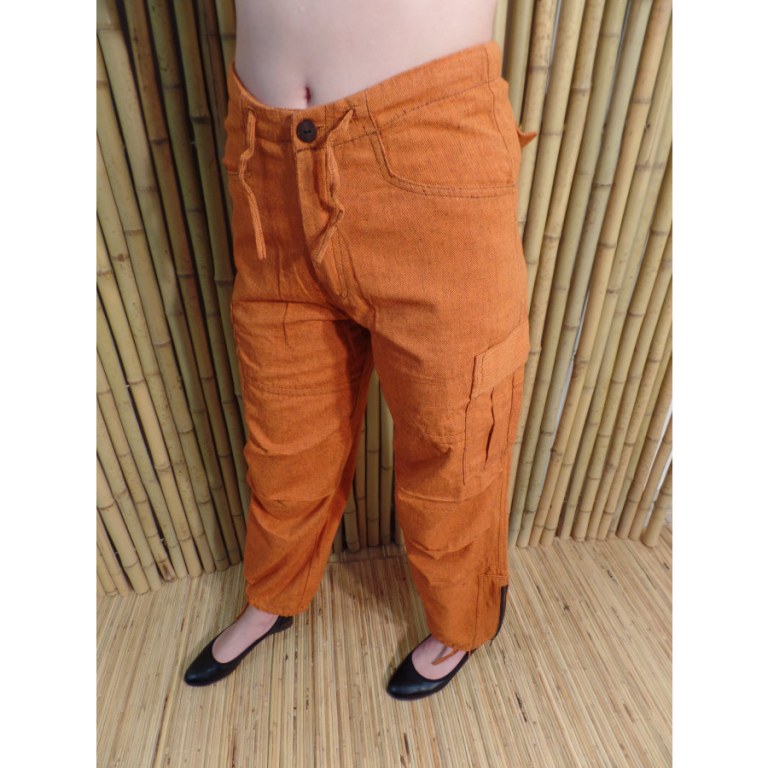 Pantalon zippy rouille