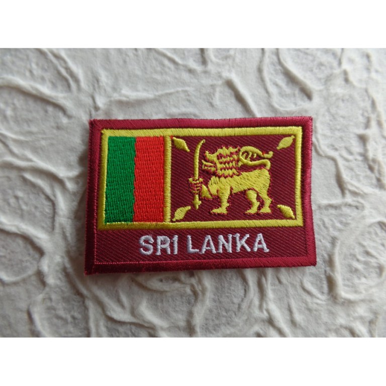Ecusson drapeau Sri Lanka