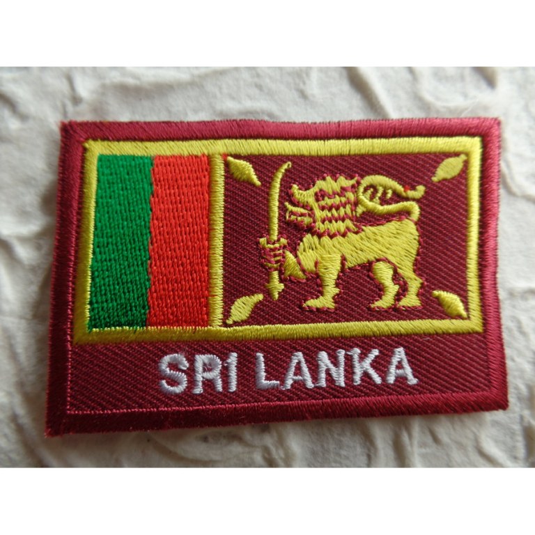 Ecusson drapeau Sri Lanka