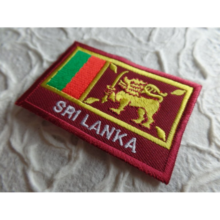 Ecusson drapeau Sri Lanka