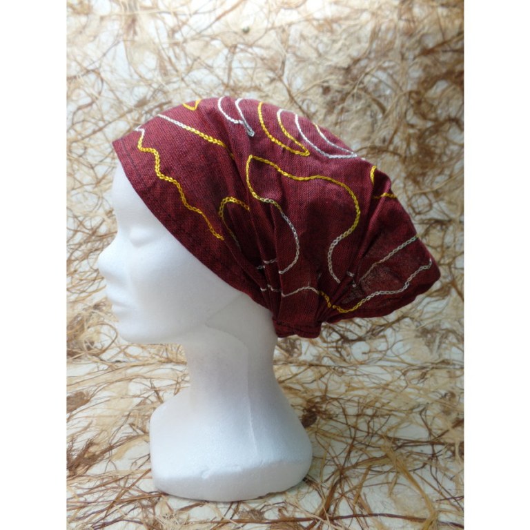 Bandeau/fichu bordeaux sun