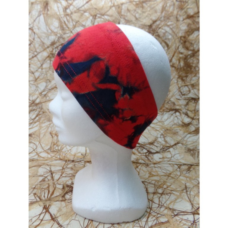 Bandeau rouge effet tie and dye
