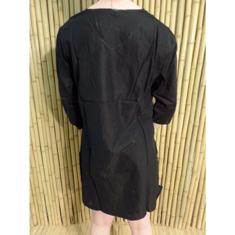 Chemisier kurta longue noir