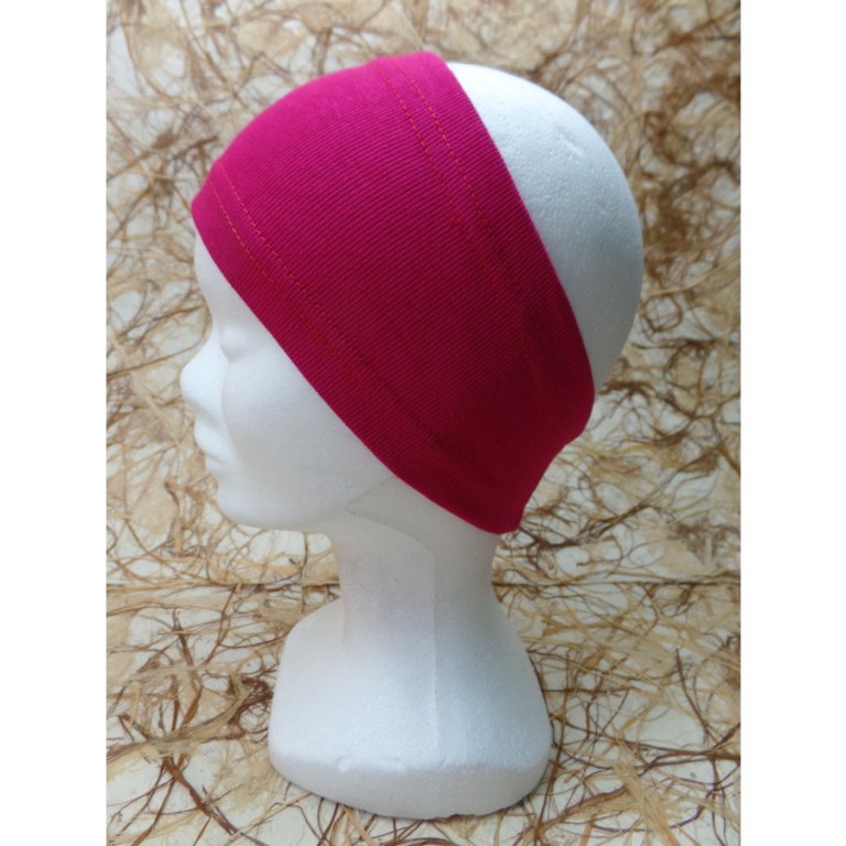 Bandeau uni rose fuschia 