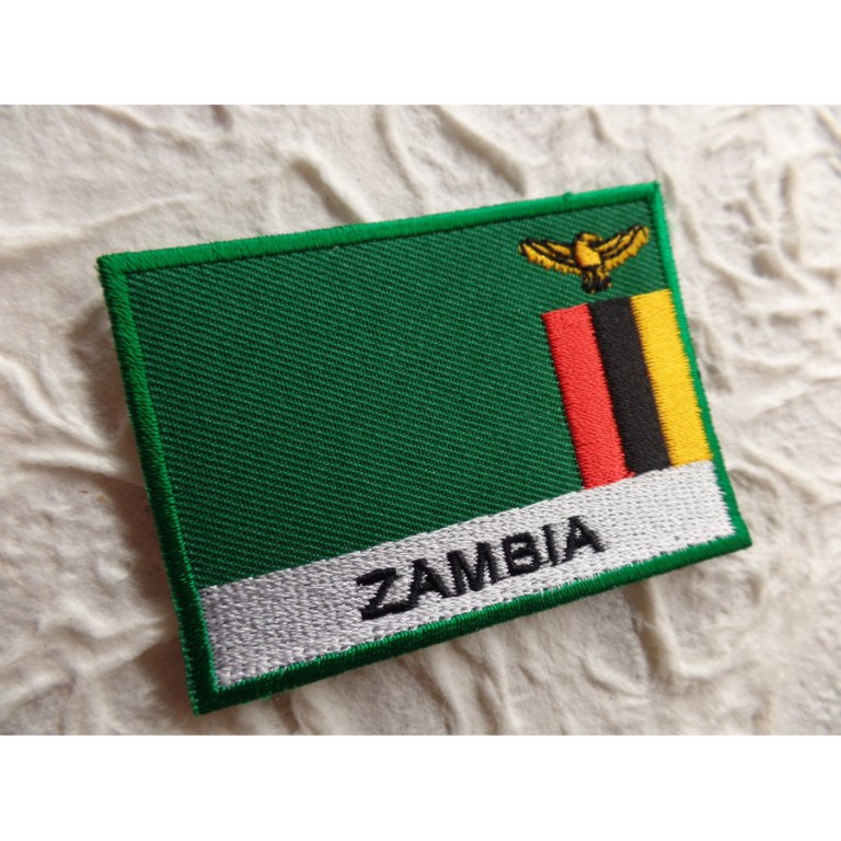 Ecusson drapeau Zambie