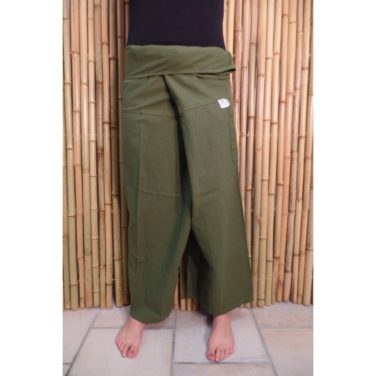 Pantalon pêcheur Thaï Bang Saen kaki