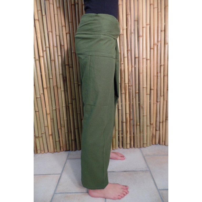 Pantalon pêcheur Thaï Bang Saen kaki