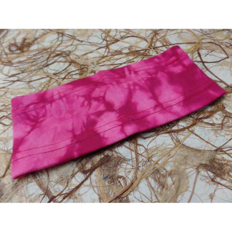 Bandeau rouge effet tie and dye