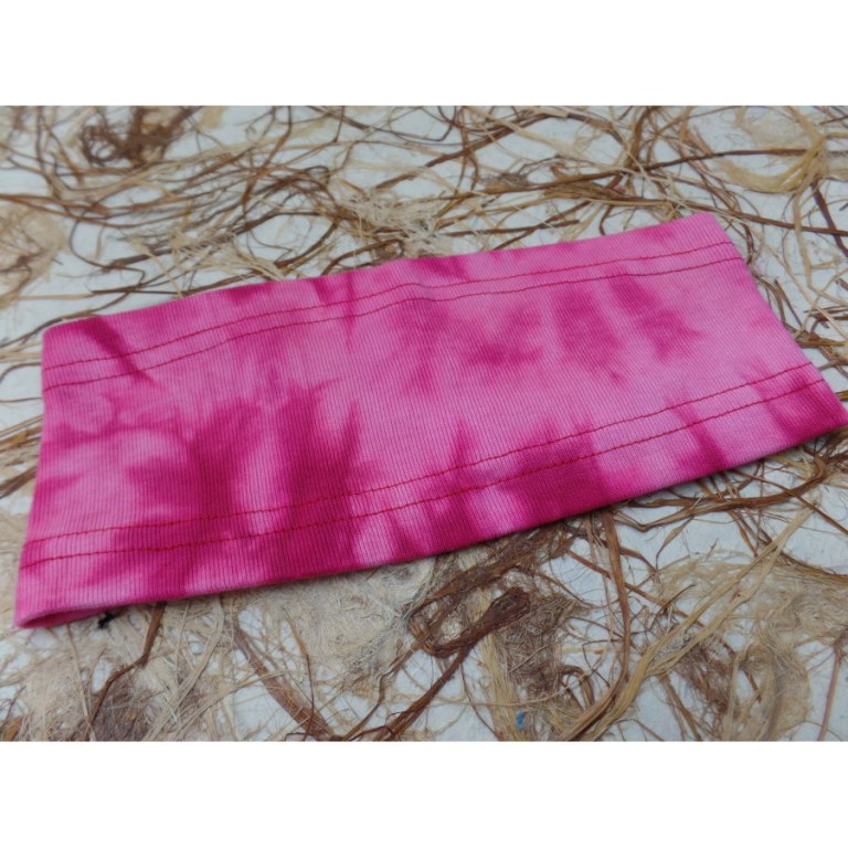 Bandeau rose effet tie and dye