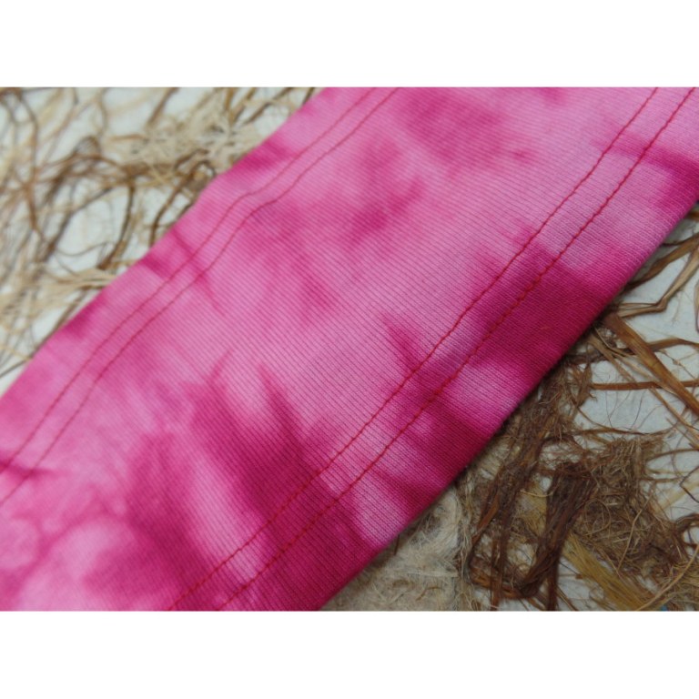 Bandeau rose effet tie and dye