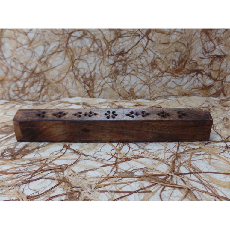 Boite coffre pyra porte encens bois 