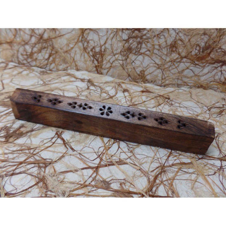 Boite coffre pyra porte encens bois 