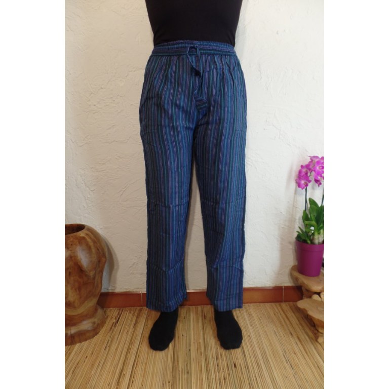 Pantalon Gandaki bleu/mauve