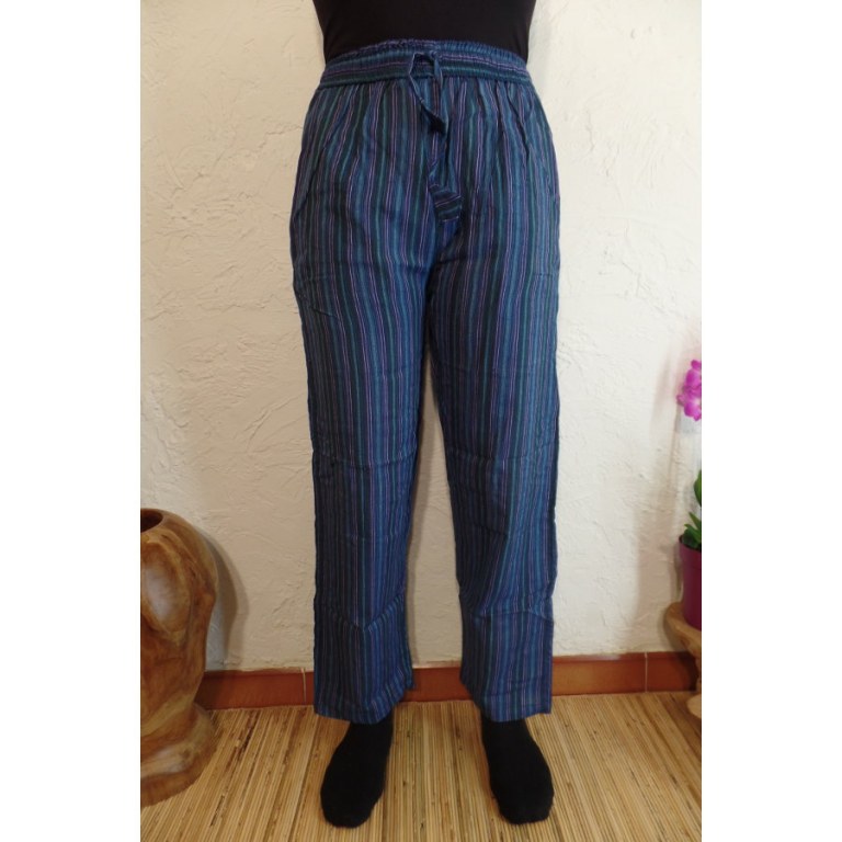 Pantalon Gandaki bleu/mauve
