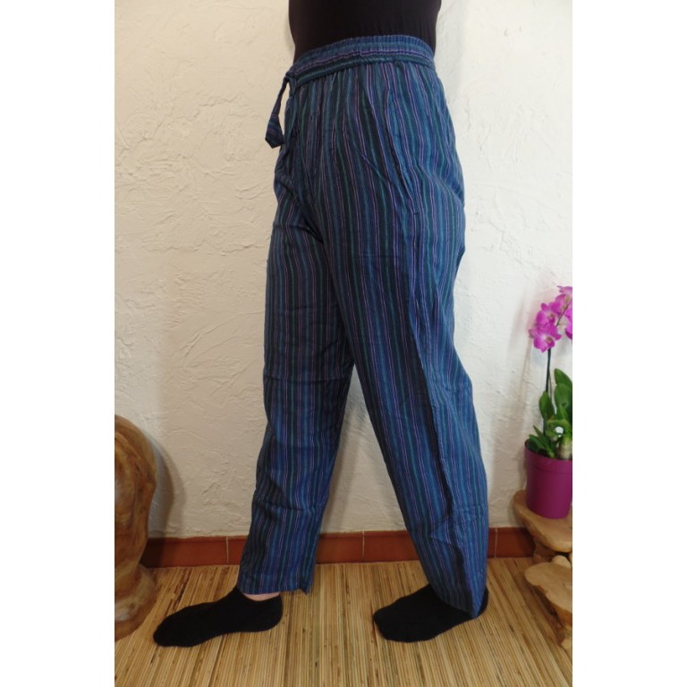 Pantalon Gandaki bleu/mauve