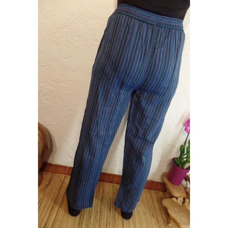 Pantalon Gandaki bleu/mauve