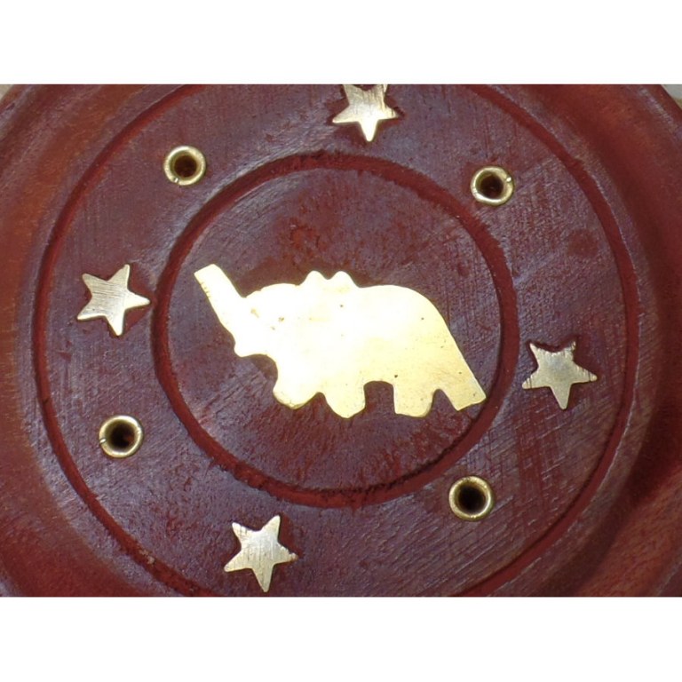 Porte encens rond éléphant