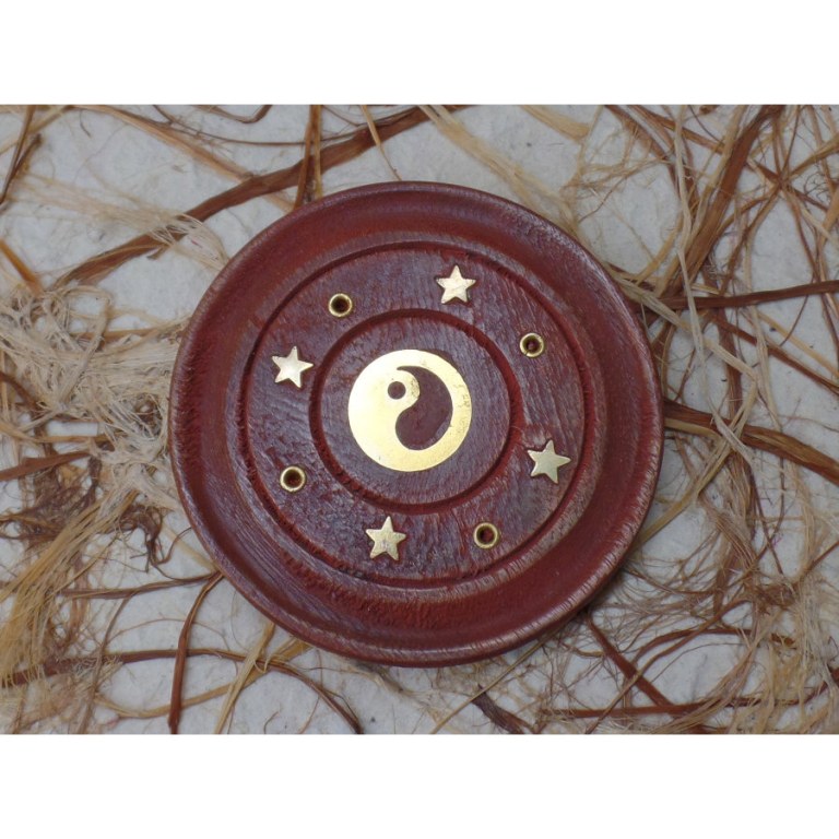 Porte encens rond yin yang