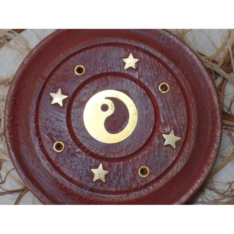 Porte encens rond yin yang