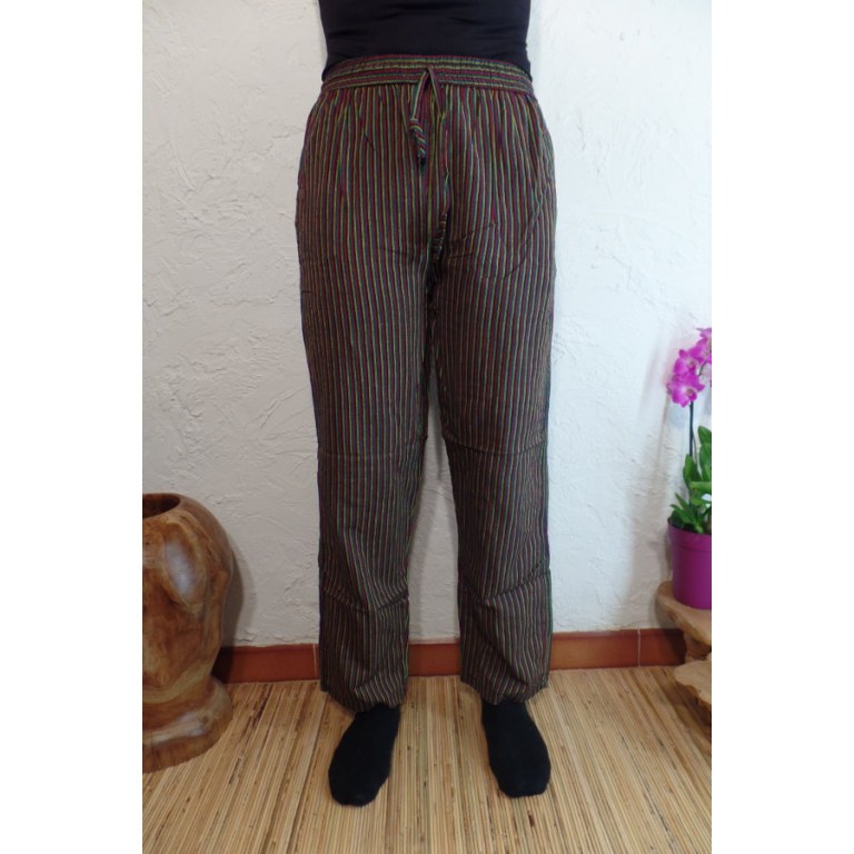 Pantalon Gandaki noir/jaune/vert/rouge