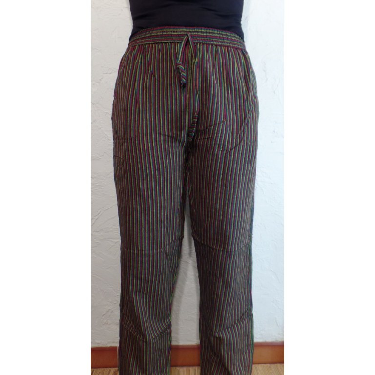 Pantalon Gandaki noir/jaune/vert/rouge