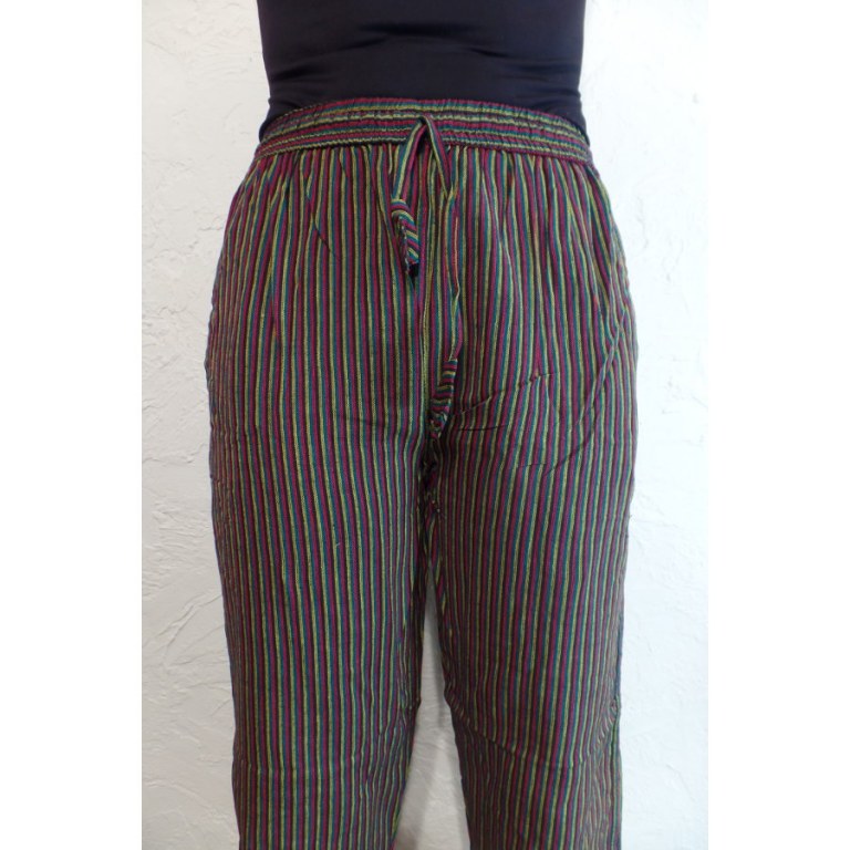 Pantalon Gandaki noir/jaune/vert/rouge