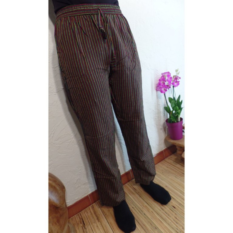Pantalon Gandaki noir/jaune/vert/rouge