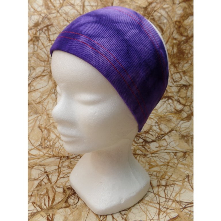 Bandeau violet effet tie and dye