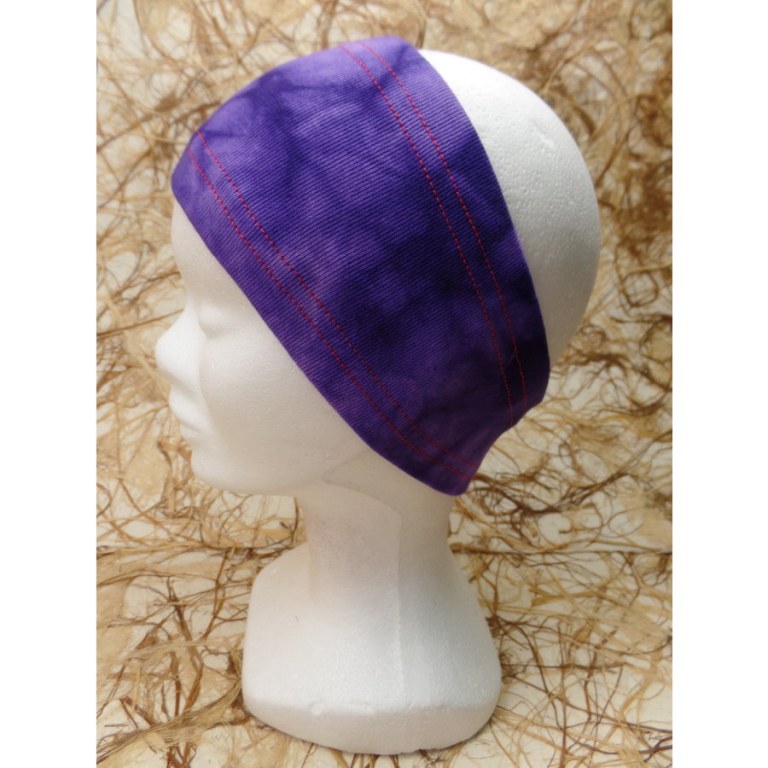 Bandeau violet effet tie and dye