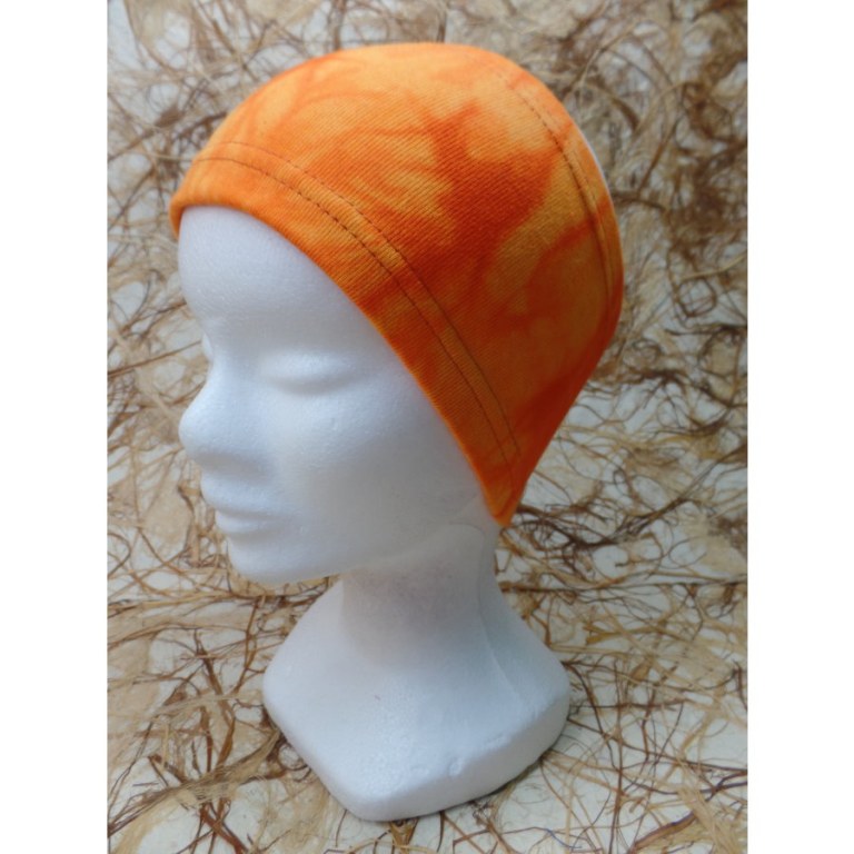 Bandeau orange effet tie and dye