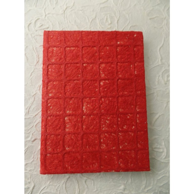 Grand bloc notes carreaux rouges