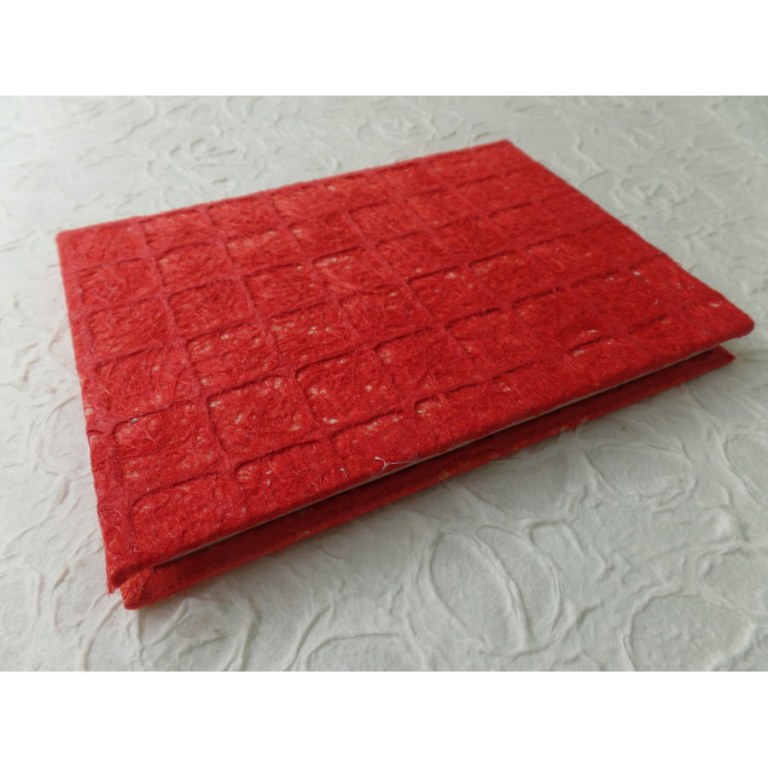 Grand bloc notes carreaux rouges